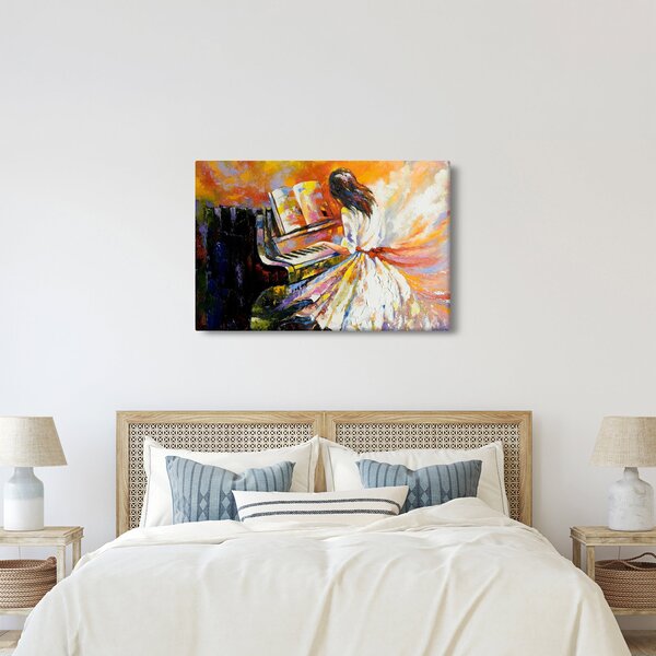 Kép - Egy nő zongorázása (90x60 cm)