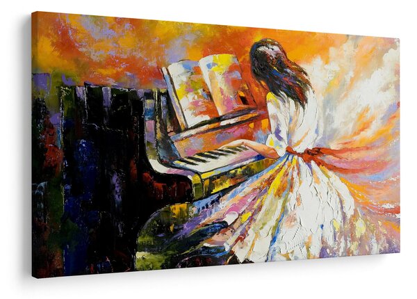 Kép - Egy nő zongorázása (90x60 cm)