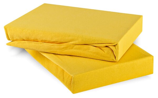 EMI Jersey sárga színű gumis lepedő: Lepedő 200 x 220 cm