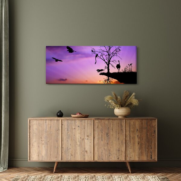 Kép - Állatok sziluettek (120x50 cm)