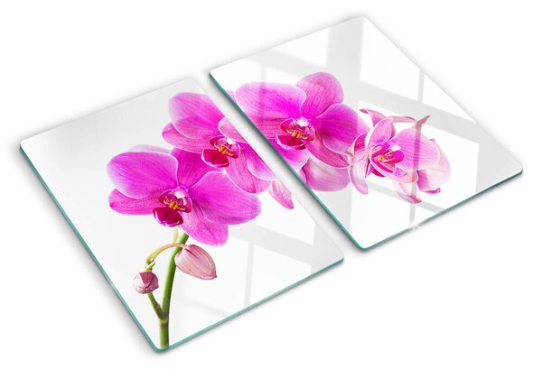 Edzett üveg vágódeszka Orchideák rózsaszín árnyalatokban