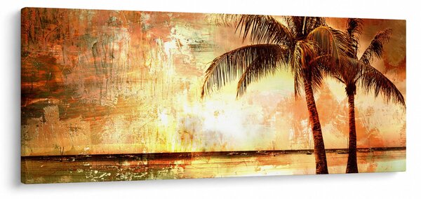 Kép - pálmafák a tengerparton (120x50 cm)