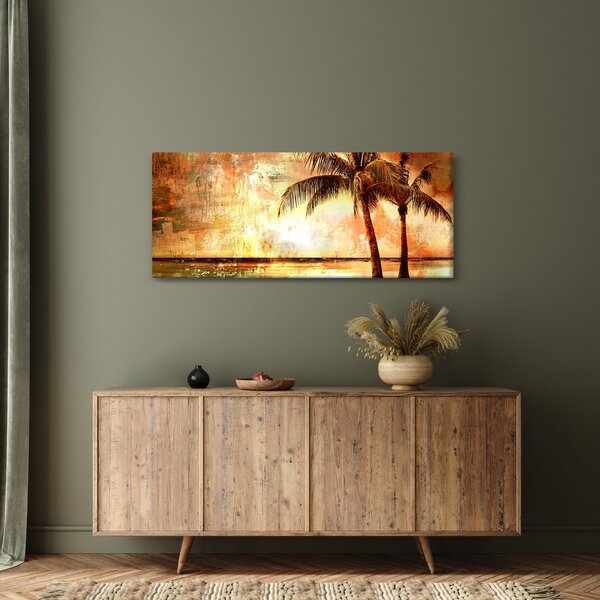 Kép - pálmafák a tengerparton (120x50 cm)