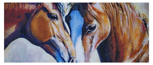Kép - szerelmes lovak (120x50 cm)