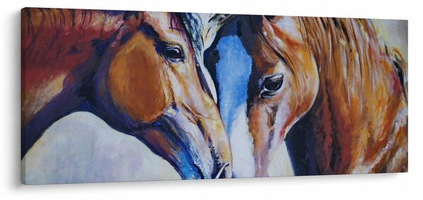 Kép - szerelmes lovak (120x50 cm)