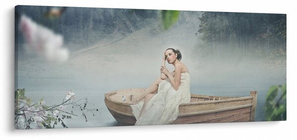 Kép - nő a hajón (120x50 cm)