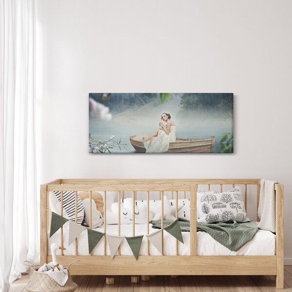 Kép - nő a hajón (120x50 cm)