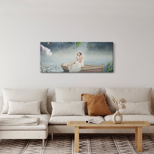 Kép - nő a hajón (120x50 cm)