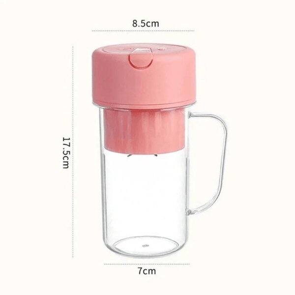 Multifunkcionális hordozható turmix és ivópohár, 340 ml - Pink