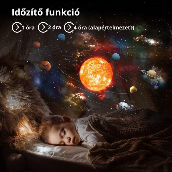 Galaxis Projektor 12 Filmlemezzel, Időzítővel, HD Felbontással, Állítható Fókusszal - Fehér