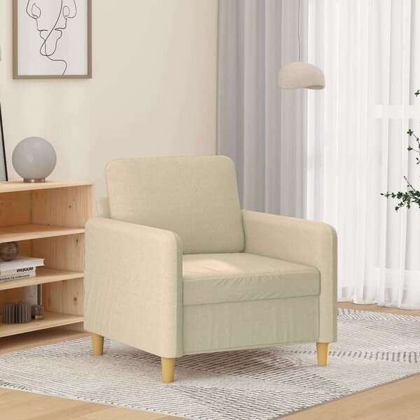VidaXL Krémszínű Szövet Kanapéfotel - 60 cm