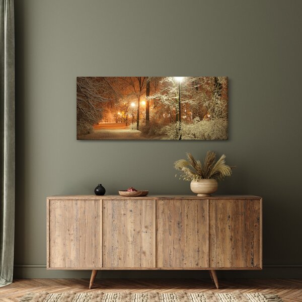 Kép - havas park (120x50 cm)