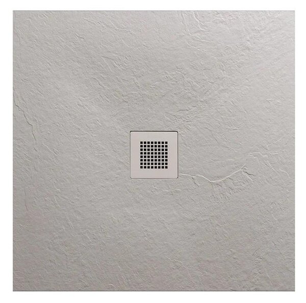 AREZZO design SOLIDSoft zuhanytálca 100x100 cm, BETON, színazonos lefolyóval (2 doboz)