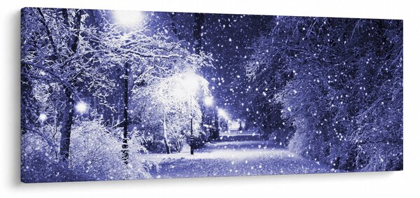 Kép - varázslatos téli éjszaka (120x50 cm)
