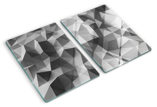 Edzett üveg vágódeszka Absztrakt geometrikus minta