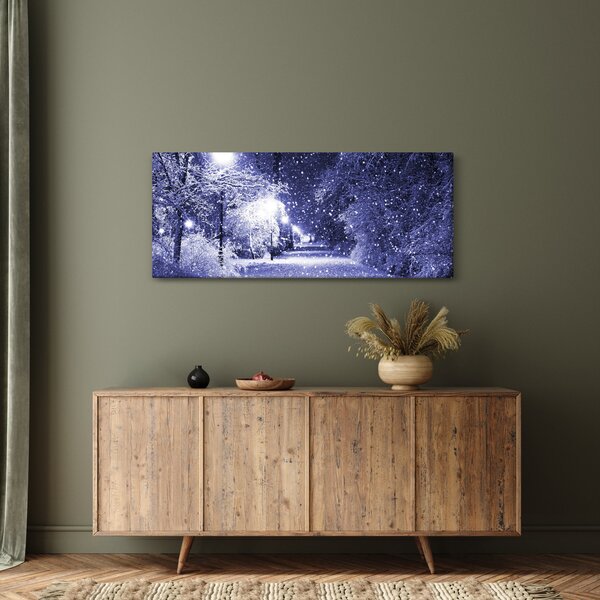 Kép - varázslatos téli éjszaka (120x50 cm)