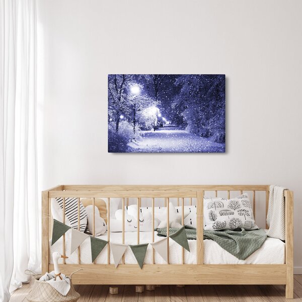 Kép - varázslatos téli éjszaka (90x60 cm)