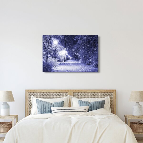 Kép - varázslatos téli éjszaka (90x60 cm)
