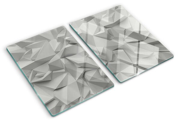 Edzett üveg vágódeszka Absztrakt 3D minta szürke árnyalatokban