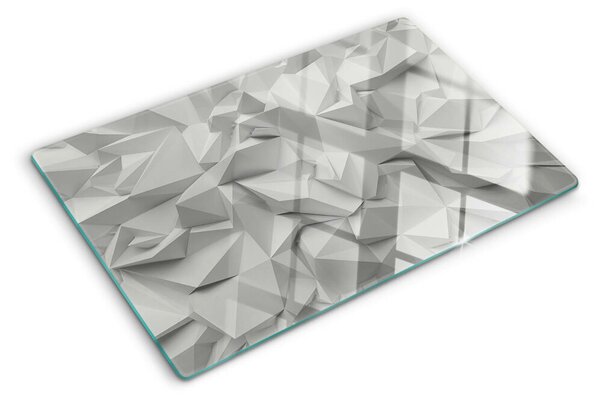 Edzett üveg vágódeszka Absztrakt 3D minta szürke árnyalatokban