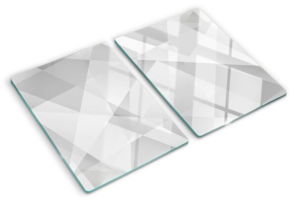 Üveg vágódeszka fényképpel Geometria a szürke árnyalataiban