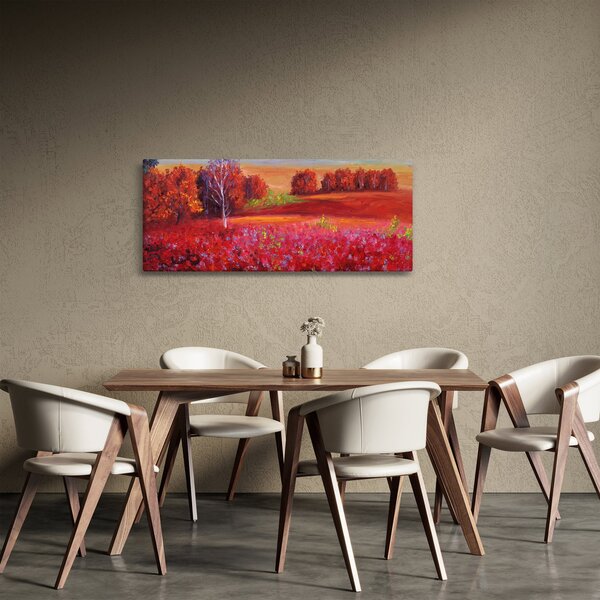 Egy vörös táj képe (120x50 cm)