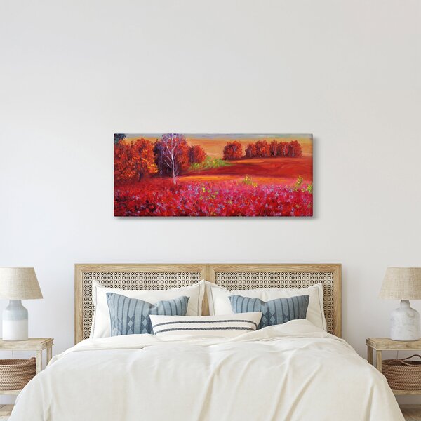 Egy vörös táj képe (120x50 cm)