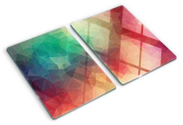 Edzett üveg vágódeszka Absztrakt geometrikus minta