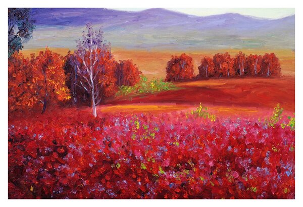 Egy vörös táj képe (90x60 cm)