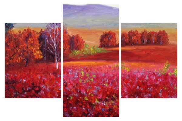 Egy vörös táj képe (90x60 cm)