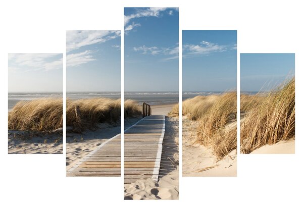 Kép - Homokos strand Langeoog szigetén, Németországban (150x105 cm)