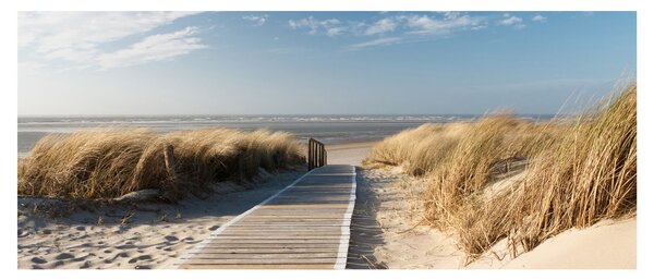 Kép - Homokos strand Langeoog szigetén, Németországban (120x50 cm)