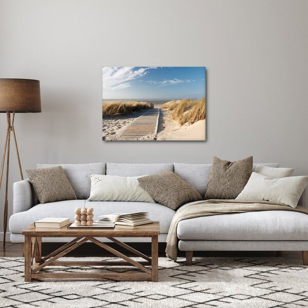 Kép - Homokos strand Langeoog szigetén, Németországban (70x50 cm)