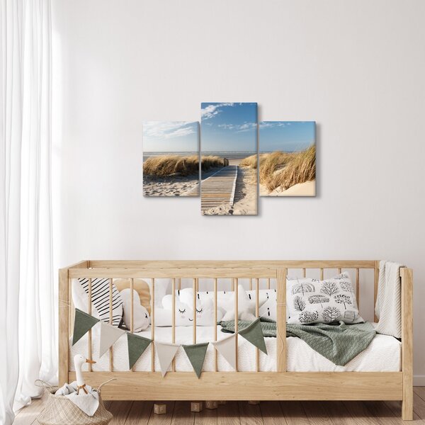 Kép - Homokos strand Langeoog szigetén, Németországban (90x60 cm)