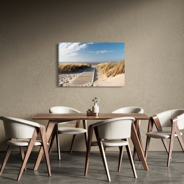 Kép - Homokos strand Langeoog szigetén, Németországban (90x60 cm)