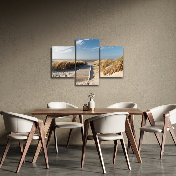 Kép - Homokos strand Langeoog szigetén, Németországban (90x60 cm)