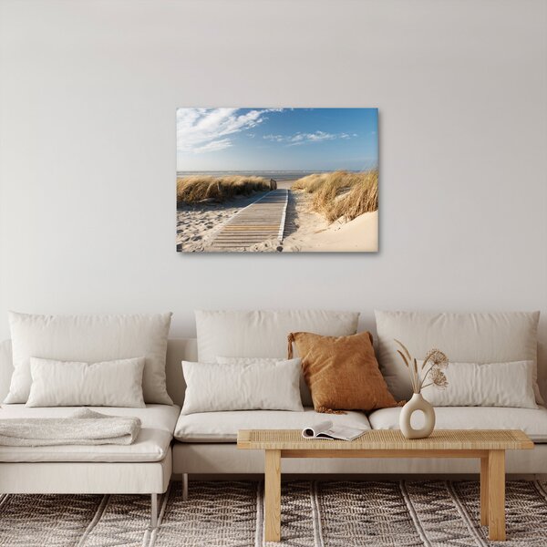 Kép - Homokos strand Langeoog szigetén, Németországban (70x50 cm)