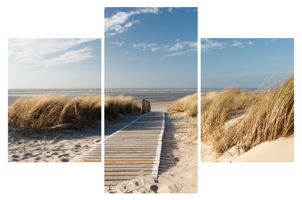Kép - Homokos strand Langeoog szigetén, Németországban (90x60 cm)