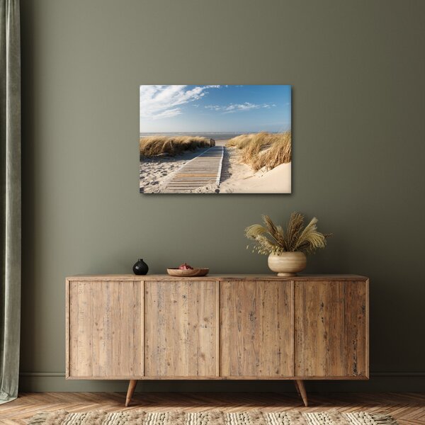 Kép - Homokos strand Langeoog szigetén, Németországban (70x50 cm)