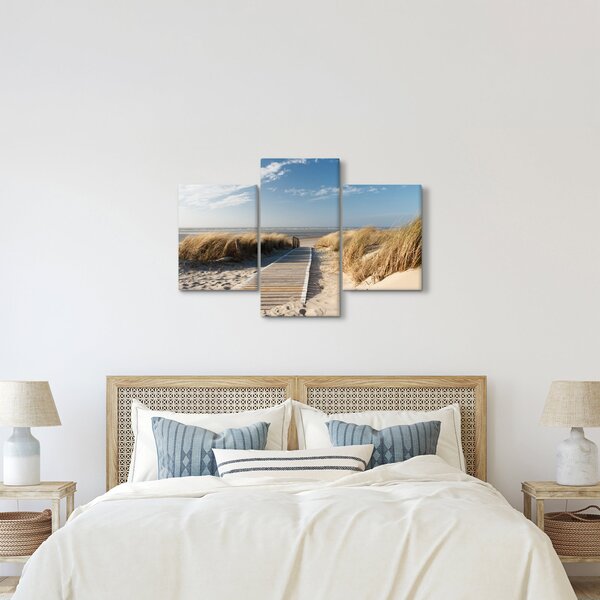 Kép - Homokos strand Langeoog szigetén, Németországban (90x60 cm)