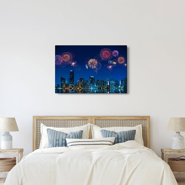 Kép - tűzijáték Miamiban (90x60 cm)