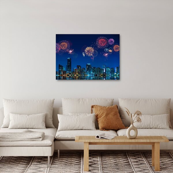 Kép - tűzijáték Miamiban (70x50 cm)