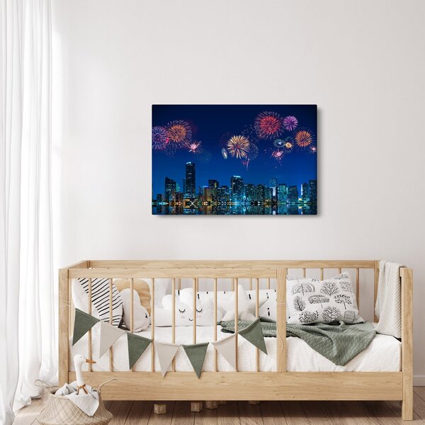Kép - tűzijáték Miamiban (90x60 cm)