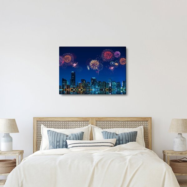 Kép - tűzijáték Miamiban (70x50 cm)