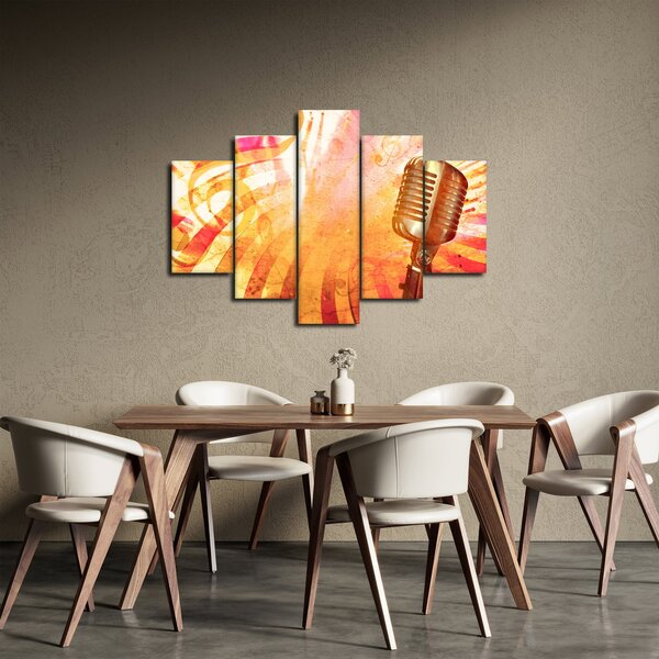 Kép - Retro mikrofon (150x105 cm)