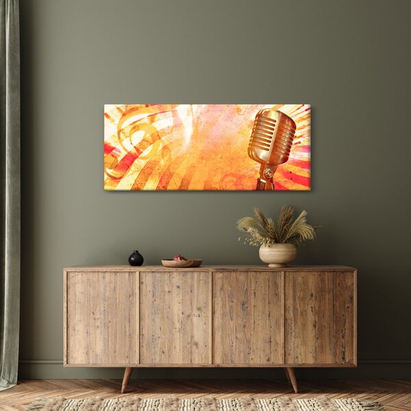 Kép - Retro mikrofon (120x50 cm)
