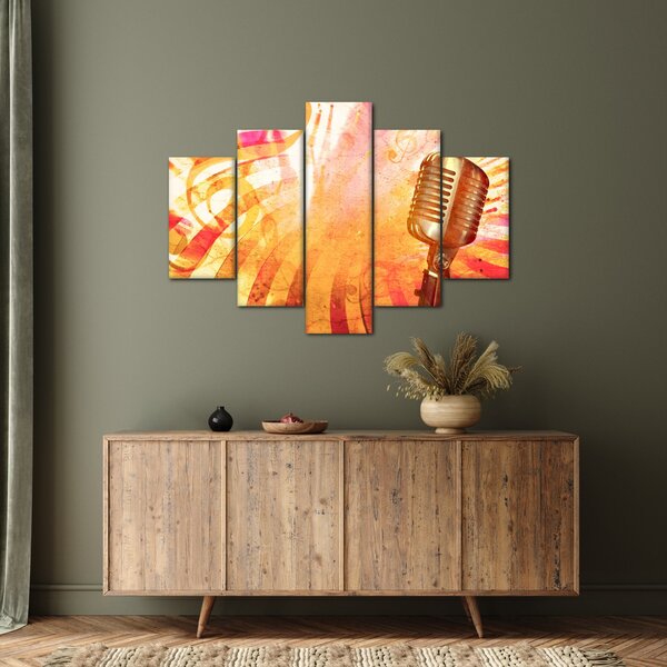 Kép - Retro mikrofon (150x105 cm)