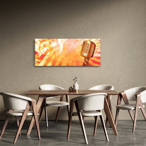 Kép - Retro mikrofon (120x50 cm)