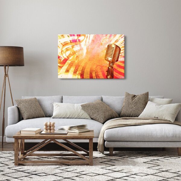 Kép - Retro mikrofon (90x60 cm)