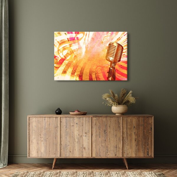 Kép - Retro mikrofon (90x60 cm)